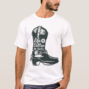 A vida é melhor em boots Men's T-Shirt