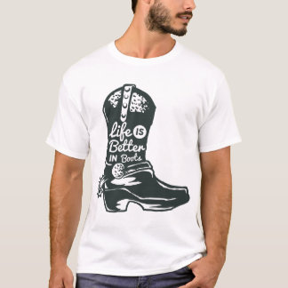 A vida é melhor em boots Men's T-Shirt