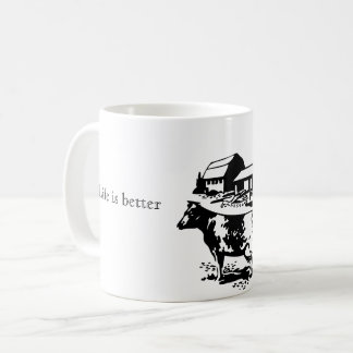 A vida é melhor na caneca de café da fazenda