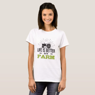 A Vida é Melhor na Fazenda Camiseta Feminina   Fof