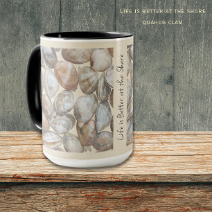 A Vida é Melhor na Margem de Conchas Caneca Costei