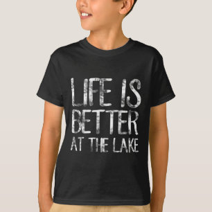A Vida É Melhor No Lago Camiseta Divertida De Camp