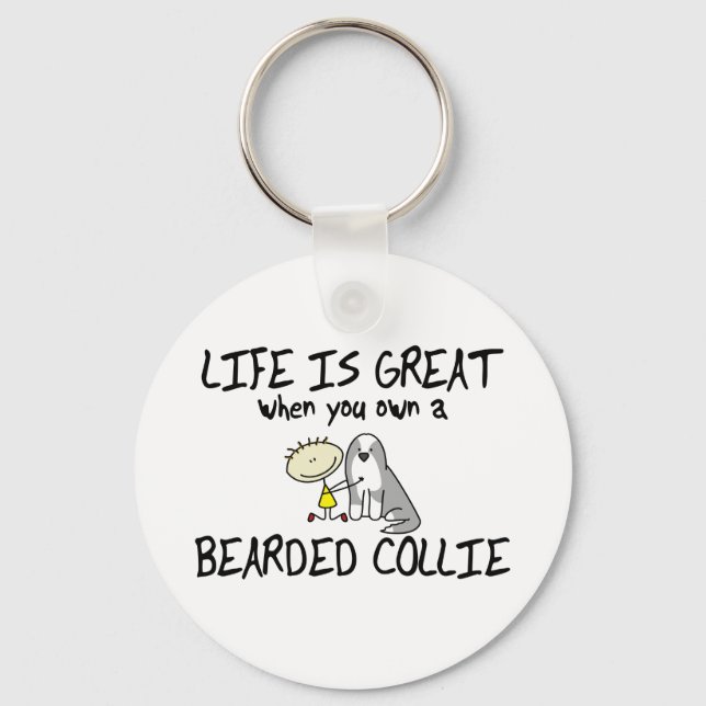 A vida é o Excelente de Collie Chaveiro (Frente)