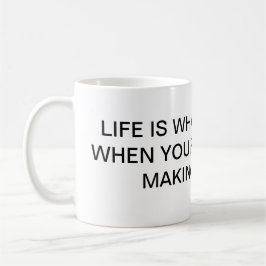 A VIDA É O QUE ACONTECE CANECA DO FLAN