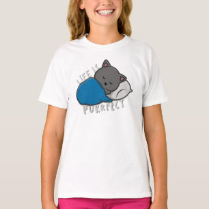 A vida é perfeita - Dormir T-Shirt Gato