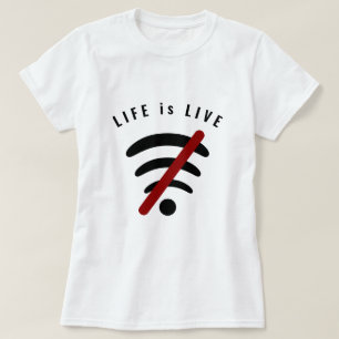 A vida é T-Shirt Engraçado ao Vivo - Texto Persona