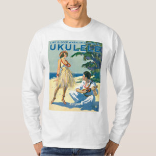 A vida é t-shirt longo leve da luva dos bons