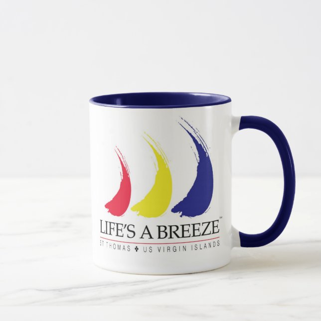 A vida é um Breeze™_Paint-The-Wind_St. Caneca de (Direita)