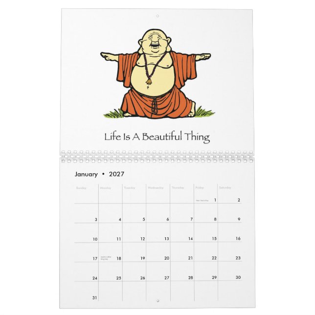 A vida é um calendário bonito da coisa 2008 (Jan 2027)