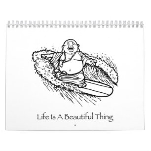 A vida é um calendário bonito de Buddha 2008 da