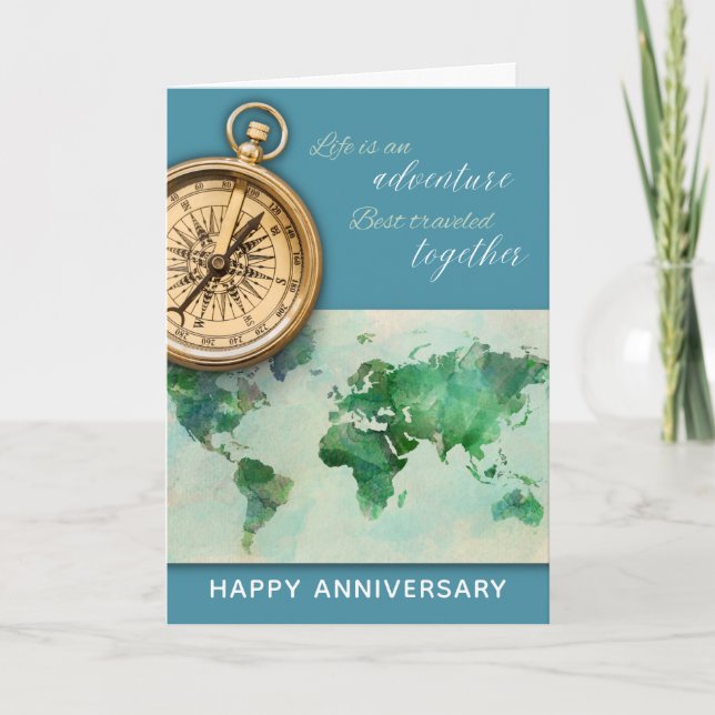 A vida é uma aventura | Cartão de Aniversário Feli (Frente)