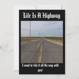 A vida é uma carta personalizável de rodovia,