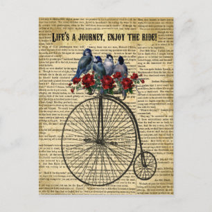 A vida é uma jornada desfrutar do cartão postal da