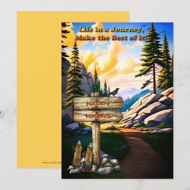 A vida é uma jornada Faça dela o melhor cartão de  (Frente/Verso)