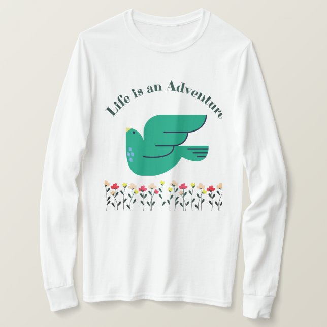 A vida é uma mulher adventure T-Shirt (Frente do Design)