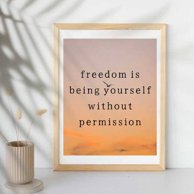 A vida livre cita o poster da motivação (Criador carregado)