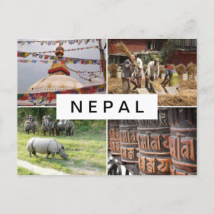 A vida no Nepal — cartão postal