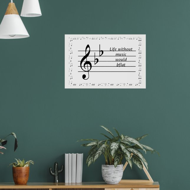 "A vida sem música seria o bel bel" Poster imprimí (Sala de Estar 1)