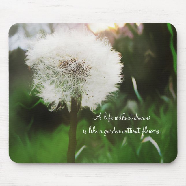 A vida sem sonhos. Dandelion Dreams Mousepad (Frente)