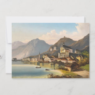 A View of Hallstatt   Johann Wilhelm Jankowsky