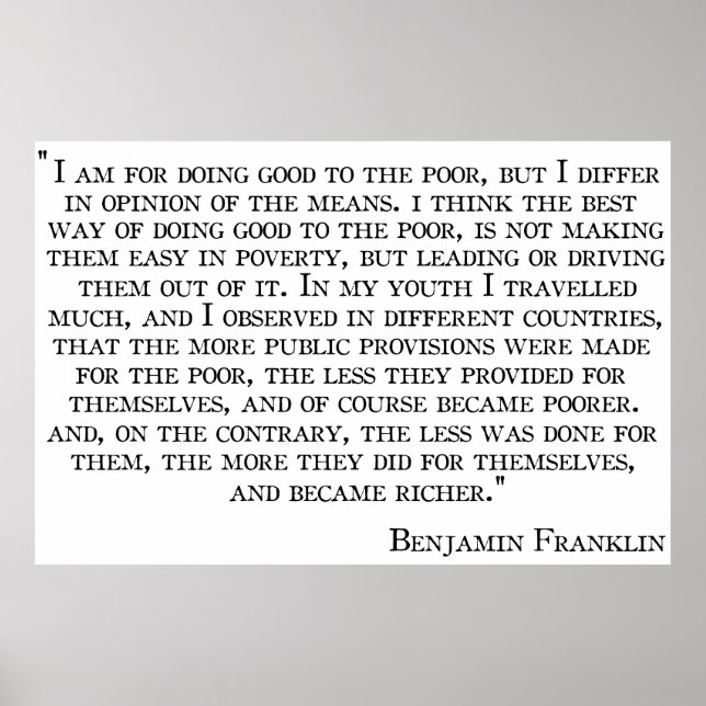 A visão de Benjamin Franklin sobre a Poster da pob (Frente)