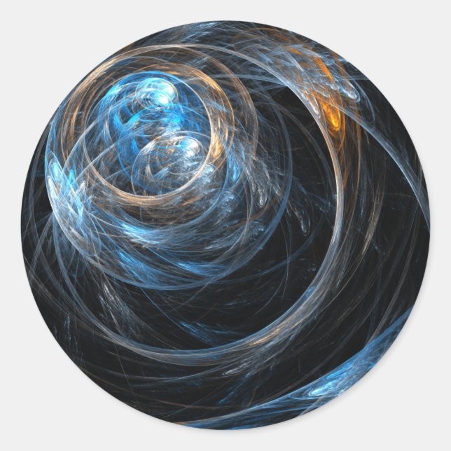 À volta do adesivo mundial de arte Abstrato (Frente)