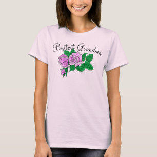 A vovó mais bonita com Rosa T-Shirt