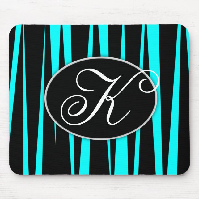 A zebra azul do Aqua listra a mouse pads (Frente)