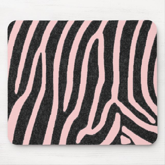 A zebra Funky & elegante listra Mousepad (Frente)