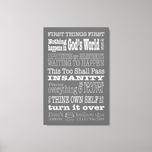 AA Sayings & Slogans 1 Canvas