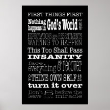 AA Slogans & Sayings 1 Poster