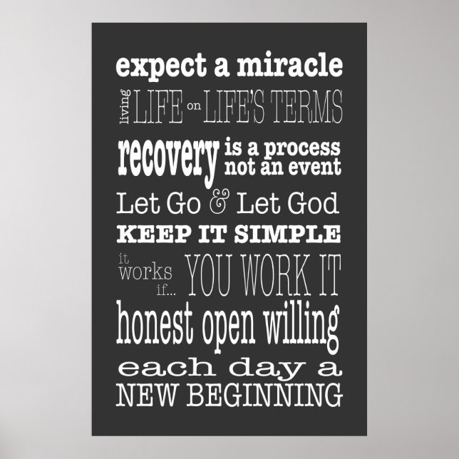 AA Slogans & Sayings 2 Poster (Frente)