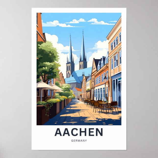 Aachen Germany Viagem Impressão (Frente)