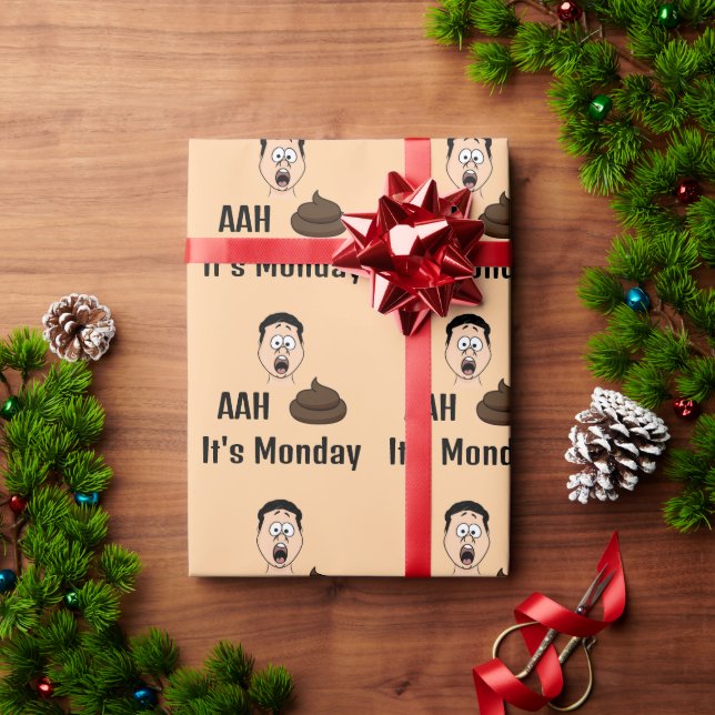 AAh S&%# É segunda-feira Papel de embrulho (Presente de Natal)