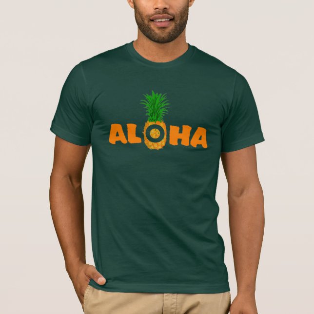 Abacaxi Aloha - Camisa de verão para homens (Frente)