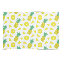 Abacaxi Amarelo Padrão de Frutas Verde Moderno