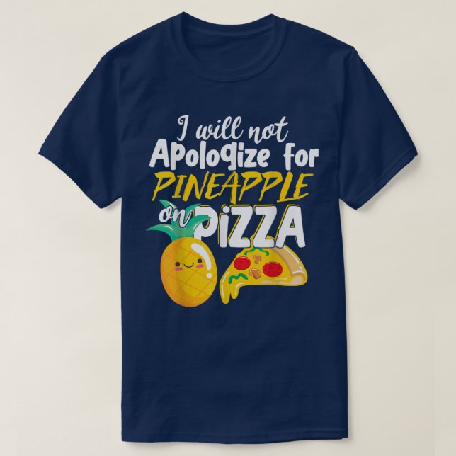 Abacaxi Cuja Pizza Pizzeria T-Shirt (Frente do Design)