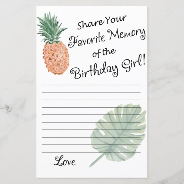 Abacaxi - Memória Favorita da Garota de Aniversári (Frente)