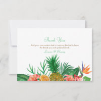 Abacaxi Tropical Obrigado Cartões