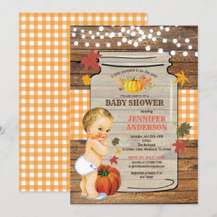 Abaixe do convite para chá de fraldas rústico da a