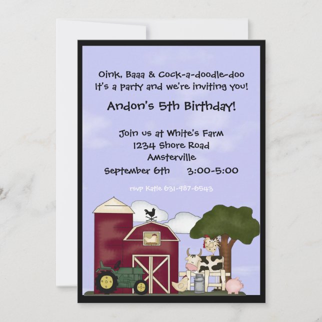 Abaixo no Convite à Fazenda (Frente)