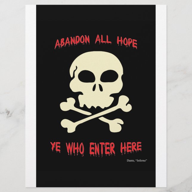 Abandonem toda a esperança que vocês entrem aqui (Frente)