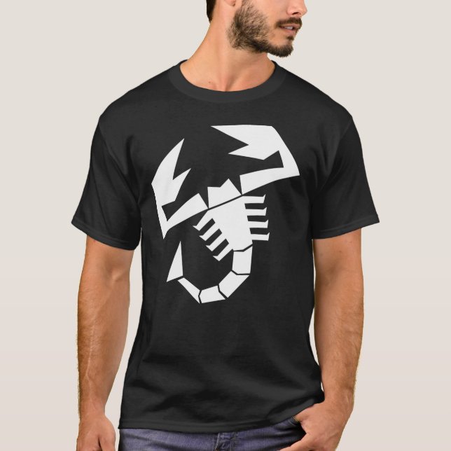 Abarth escorpion logo branco Clássico T-Shirt (Frente)