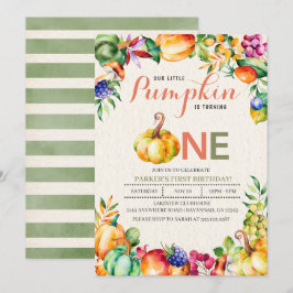 Abater Abóbora Primeiro Convite de Aniversário