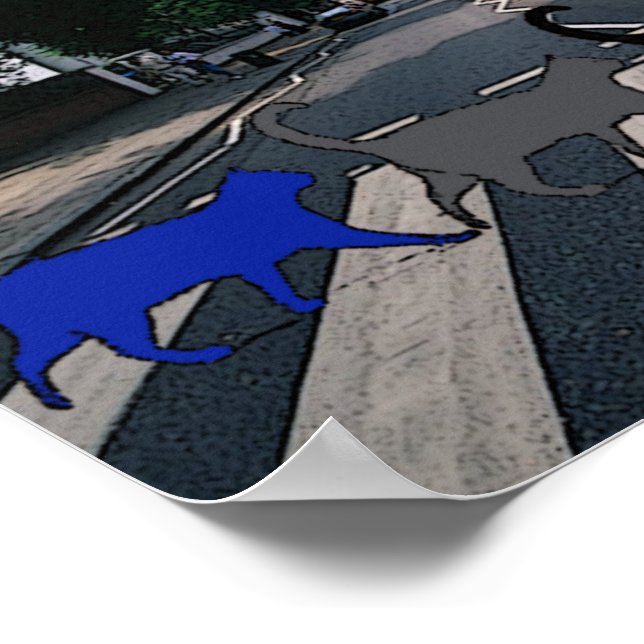 Abbey Road Cats Poster (Borda)