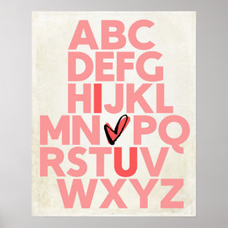 ABC I amo U Poster