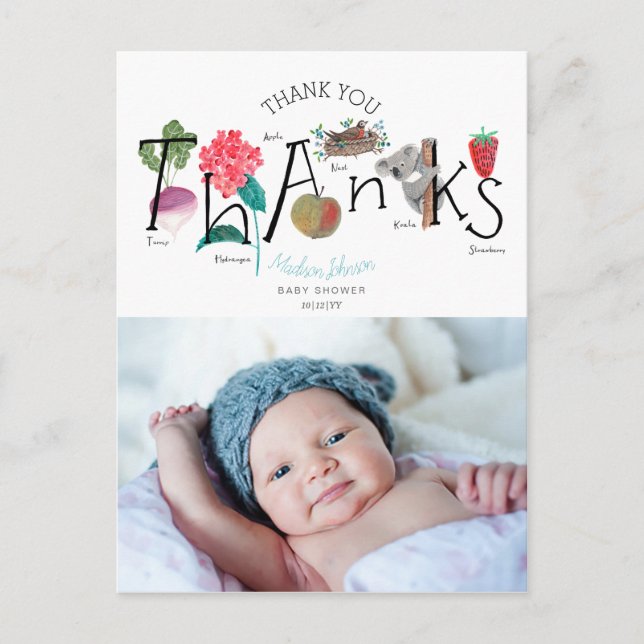 ABC | Obrigado | Cartão Postal de Foto (Frente)