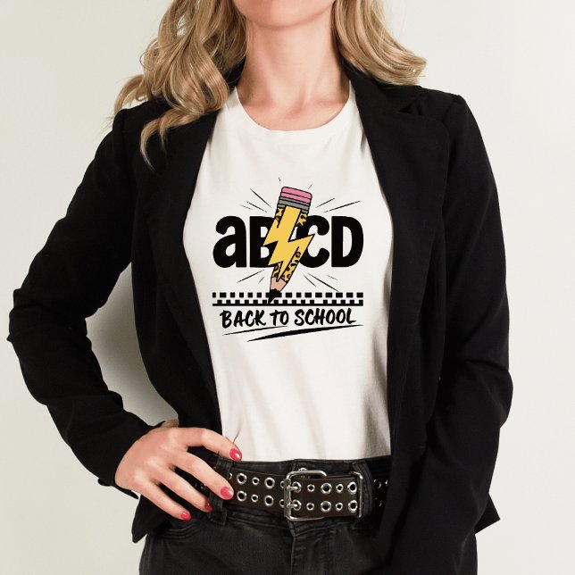 ABCD de volta à escola I - T-shirt do professor (Back to School Rock T-shirt)