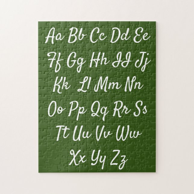 abcedario quebra-cabeça para prática cursiva (Vertical)