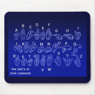 ABCs do linguagem gestual Mousepad por Janz